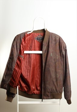 Vintage Light Classic Pattern Jacket YSL Logo Brown