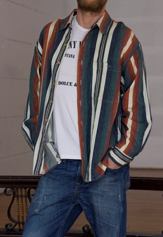 VINTAGE 90' COOL UNDEGROUND STRIPED UNISEX SHIRT