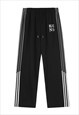 SPORT JOGGERS RETRO STRIPE PANTS UTILITY TROUSERS IN CREAM