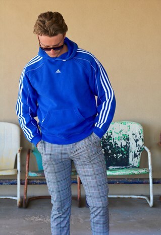 ADIDAS USA 90S ROYAL BLUE HOODIE ROUTE 66, TX