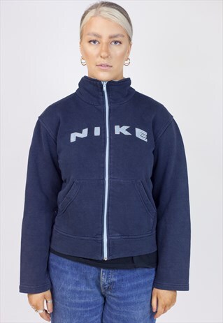 VINTAGE NIKE NAVY ZIP UP SWEATSHIRT