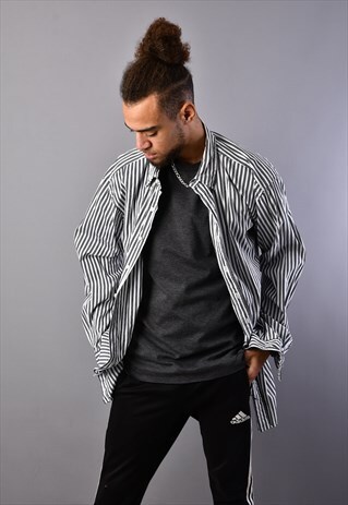 WHITE RALPH LAUREN STRIPED TALL SHIRT RL8564