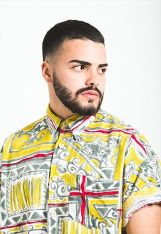 VINTAGE 80S HAWAIIAN SHORT SLEEVE SHIRT / S5899