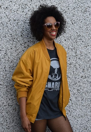 VINTAGE MUSTARD YELLOW BOMBER JACKET