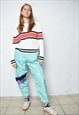 VINTAGE 80S RETRO SPORTS SHELL TRACKSUIT TROUSERS JOGGERS