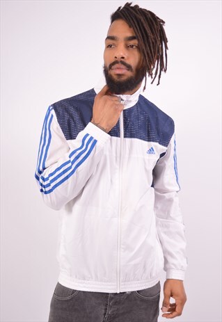 VINTAGE ADIDAS TRACKSUIT TOP JACKET WHITE