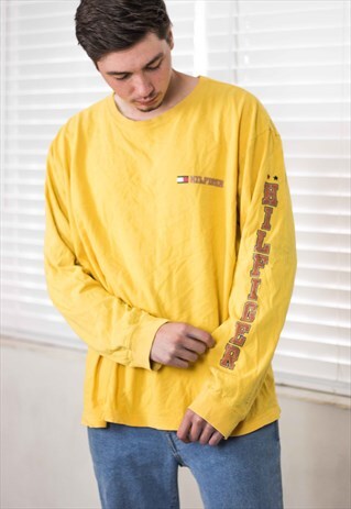 VINTAGE TOMMY HILFIGER T-SHIRT LOGO 90S XXL 11.9