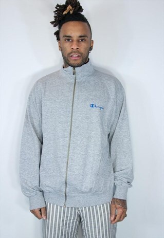 CHAMPION EMBROIDED ZIP SWEATSHIRT