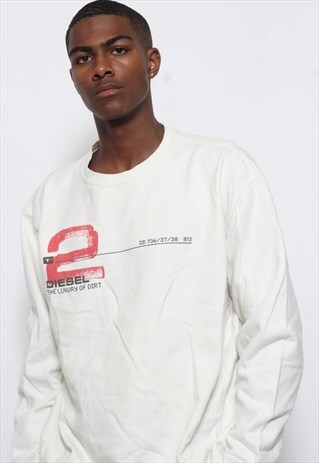 VINTAGE DIESEL SWEATSHIRT WHITE