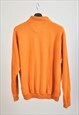 VINTAGE 90S POLO SWEATSHIRT IN ORANGE