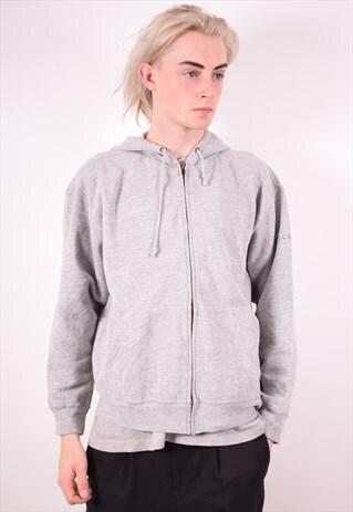 J. CREW MENS VINTAGE HOODIE JACKET MEDIUM GREY 90S