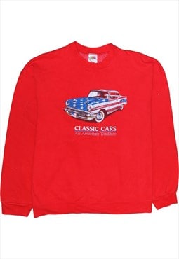 Vintage 90's Fruit of the loom Sweatshirt Classic Cars An