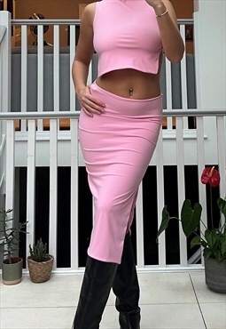 Baby pink midi Edwina set