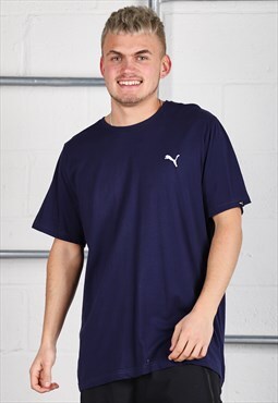 Vintage Puma T-Shirt in Navy Short Sleeve Tee XL