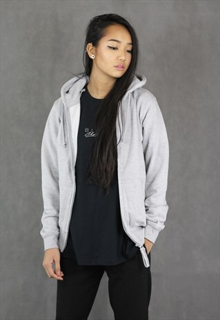 HEATHER GREY ZIP HOODIE