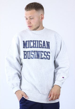 VINTAGE MENS CHAMPION MICHIGAN BIG LOGO SWEATSHIRT