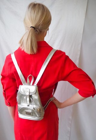 VINTAGE SILVER MINI BACKPACK