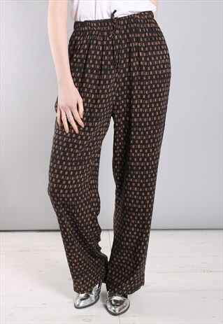 VINTAGE 80S PATTERNED HIGH WAISTED TROUSERS