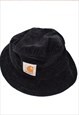 VINTAGE CARHARTT CORDUROY BUCKET HAT IN BLACK
