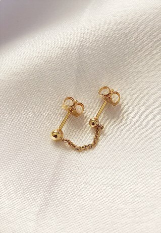 DOUBLE CHAIN EARRINGS