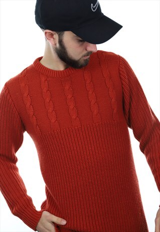 VINTAGE LEVIS KNITTED SWEATSHIRT ORANGE