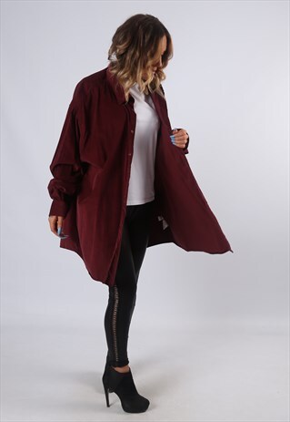 CORDUROY PLAIN SHIRT CORD OVERSIZED UK 24 (FBO)