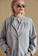 VINTAGE 60S BUTTON UP BELL JACKET WITH POCKETS IN GREY M