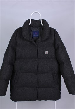 Moncler heavy down jacket wool full zip M L 