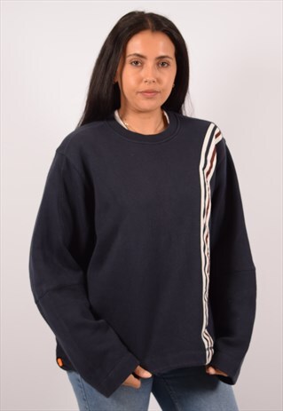 VINTAGE ADIDAS SWEATSHIRT JUMPER NAVY BLUE