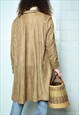 VINTAGE 70S CHRISTINE VOGDT FAUX LEATHER REPTILE SWING COAT