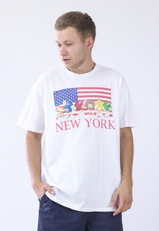 VINTAGE MENS M&MS NEW YORK BIG LOGO T-SHIRT