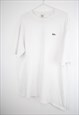 VINTAGE LACOSTE T-SHIRT IN WHITE XL
