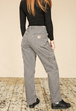 Vintage Carhartt Cargo Pants Women's Grey