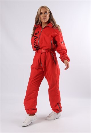 VINTAGE SKIN FULL SKI SUIT SNOW SPORTS UK 14 L (8AJ)