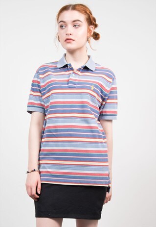 VINTAGE 90'S STRIPED RALPH LAUREN POLO T-SHIRT