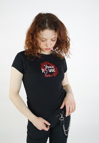 VINTAGE Y2K 00S MOULIN ROUGE T SHIRT TOP