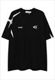Gorpcore t-shirt utility tee grunge racing top in black