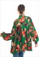 WILD BLOOM MULTI COLOR PRINT OVERSIZED SHIRT WITH TIE UP BOW