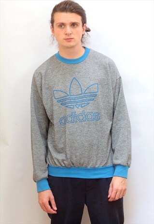 1990'S VINTAGE GREY ADIDAS SWEATSHIRT
