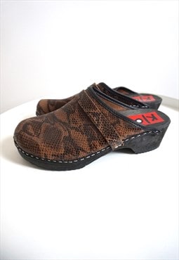 Vintage Leather Sandal Shoes Clogs Mules Sandals Boots