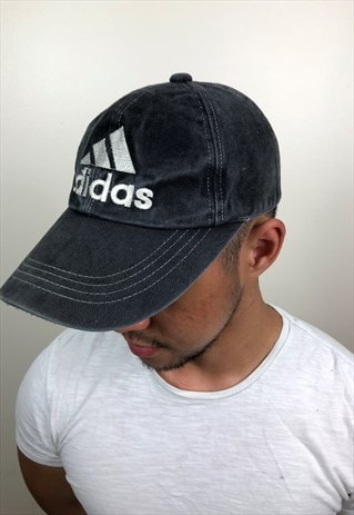 VINTAGE RETRO BLACK ADIDAS CAP