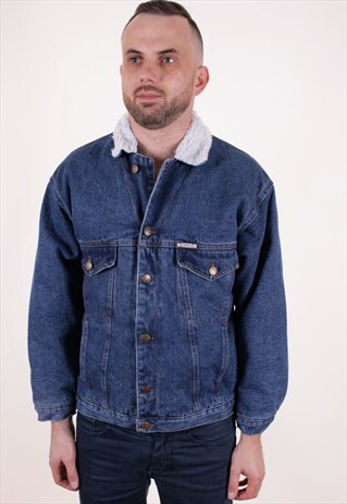 90S VINTAGE DENIM SHERPA JACKET AA8124