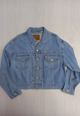 90's Vintage Denim Jacket Light Blue 