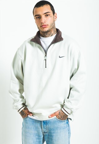 VINTAGE 80S NIKE 1/4 ZIP SWEATSHIRT / S5531