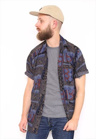 VINTAGE SHORT SLEEVE PRINT SHIRT