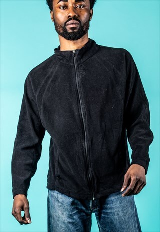 VINTAGE FLEECE IN BLACK WITH A ZIP