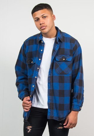 VINTAGE CHECK FLANNEL SHIRT