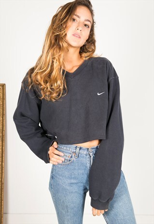 VINTAGE 90S NIKE CROP SWEATSHIRT/ R432