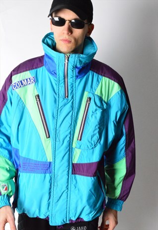 VINTAGE 90S COLOURFUL SKI JACKET