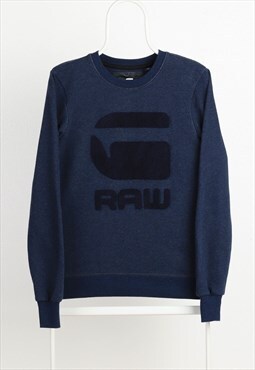 Vintage G-Star RAW Crewneck Logo Sweatshirt Navy